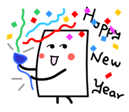 Cardman confronts stormy winds 4 sticker #8700193