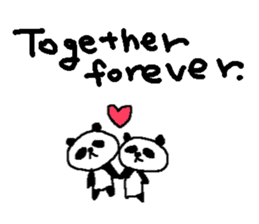 English Panda love stickers sticker #8701007