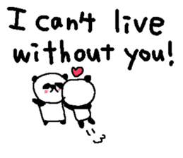 English Panda love stickers sticker #8701013
