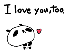 English Panda love stickers sticker #8701014