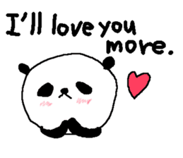 English Panda love stickers sticker #8701026