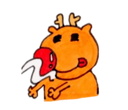 Reindeer Merry Christmas sticker #8701268