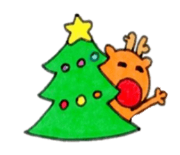 Reindeer Merry Christmas sticker #8701281