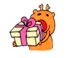 Reindeer Merry Christmas sticker #8701302