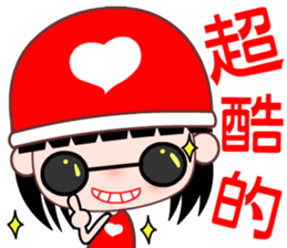 red heart girl sticker #8701328