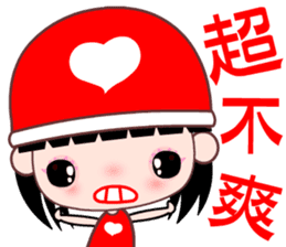 red heart girl sticker #8701338