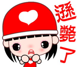 red heart girl sticker #8701344