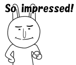 Pleasant cute rabbit sticker #8702266