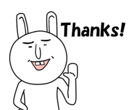 Pleasant cute rabbit sticker #8702267