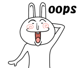 Pleasant cute rabbit sticker #8702269