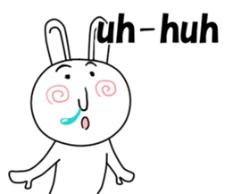 Pleasant cute rabbit sticker #8702270