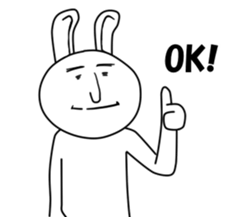 Pleasant cute rabbit sticker #8702272