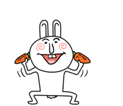 Pleasant cute rabbit sticker #8702275
