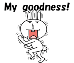 Pleasant cute rabbit sticker #8702276