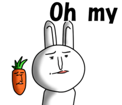 Pleasant cute rabbit sticker #8702278