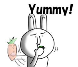 Pleasant cute rabbit sticker #8702279