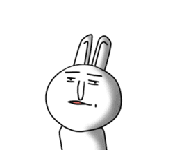 Pleasant cute rabbit sticker #8702280