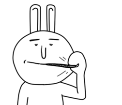 Pleasant cute rabbit sticker #8702281