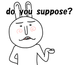 Pleasant cute rabbit sticker #8702282