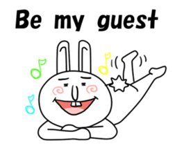 Pleasant cute rabbit sticker #8702283