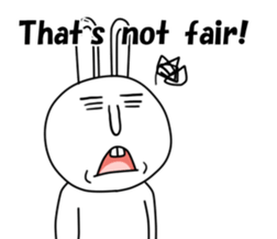 Pleasant cute rabbit sticker #8702285