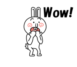 Pleasant cute rabbit sticker #8702287