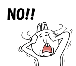 Pleasant cute rabbit sticker #8702290