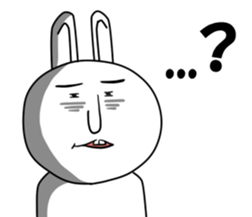 Pleasant cute rabbit sticker #8702291