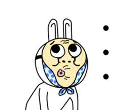 Pleasant cute rabbit sticker #8702292