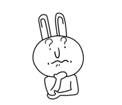 Pleasant cute rabbit sticker #8702294