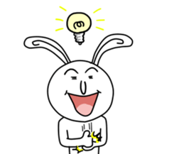 Pleasant cute rabbit sticker #8702295