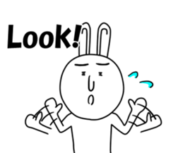 Pleasant cute rabbit sticker #8702296