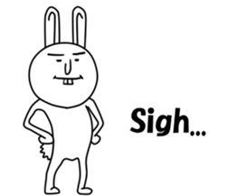 Pleasant cute rabbit sticker #8702297