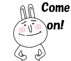 Pleasant cute rabbit sticker #8702298