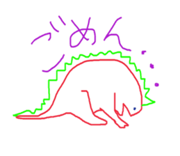 crayon dinosaurs sticker #8703645