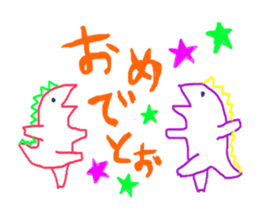 crayon dinosaurs sticker #8703663