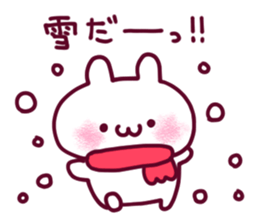 Dependent Rabbit! "Winter version" sticker #8705414