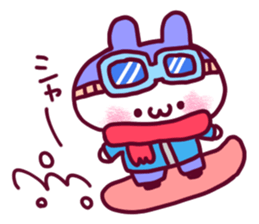 Dependent Rabbit! "Winter version" sticker #8705435