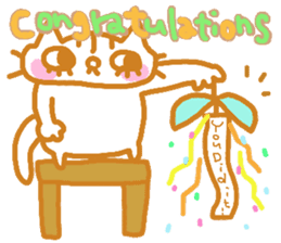 Shita-matsu Nako(bottom-eyelash Cat) sticker #8706037