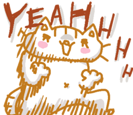 Shita-matsu Nako(bottom-eyelash Cat) sticker #8706041