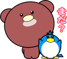 Heartwarming bear and bird-2(winter) sticker #8706176