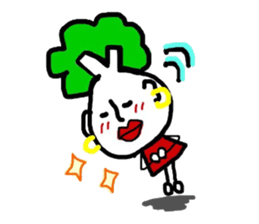 Vegetable woman sticker #8706411