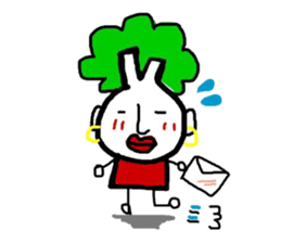 Vegetable woman sticker #8706412