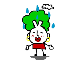 Vegetable woman sticker #8706414