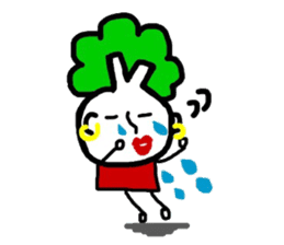 Vegetable woman sticker #8706419