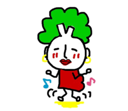 Vegetable woman sticker #8706424
