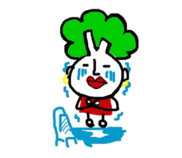 Vegetable woman sticker #8706425