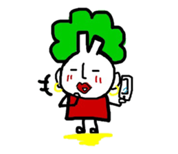 Vegetable woman sticker #8706426