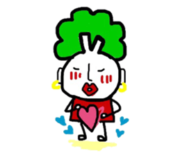 Vegetable woman sticker #8706427