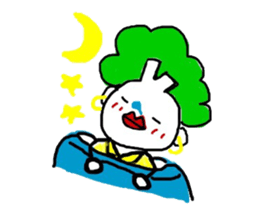 Vegetable woman sticker #8706428